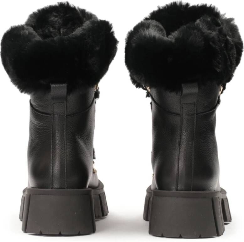 Kazar Veterschoenen met bont Black Dames