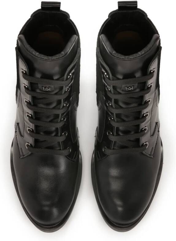 Kazar Veterschoenen met hak en plateauzool Black Dames