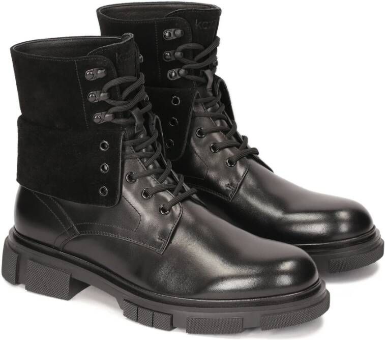 Kazar Veterschoenen met omgeslagen bovenkant Black Heren