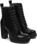 Kazar Veterschoenen van leer op een hoge hak Black Dames - Thumbnail 2