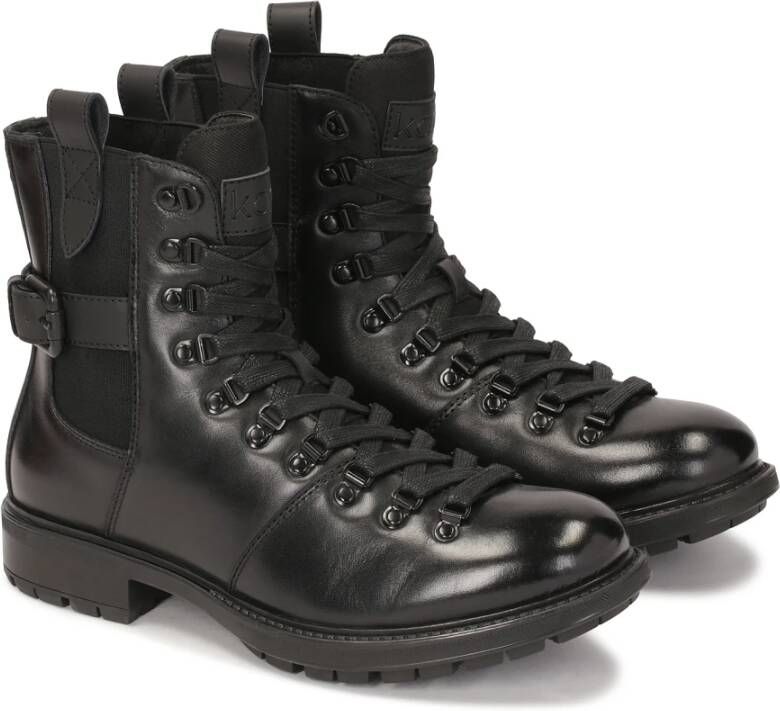 Kazar Veterschoenen van leer voor mannen Black Heren