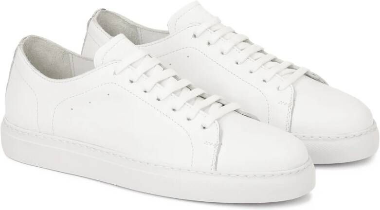 Kazar Witte heren sneakers met veters White Heren