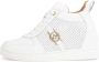 Kazar Witte Leren Geperforeerde Sneakers met Verborgen Anker White Dames - Thumbnail 6