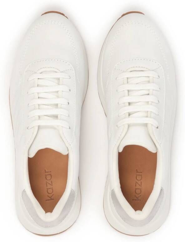 Kazar Witte leren hardloopschoenen White Dames