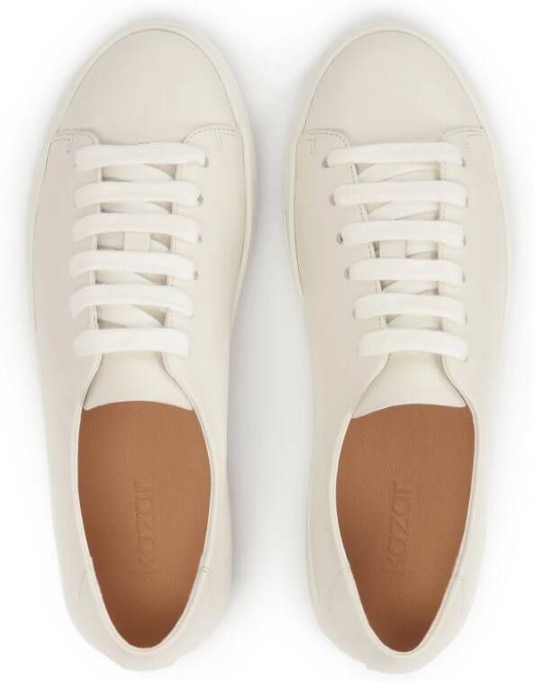 Kazar Witte leren sneakers met een eenvoudig bovendeel White Dames