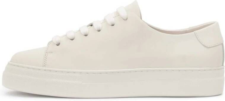 Kazar Witte leren sneakers met een eenvoudig bovendeel White Dames