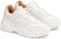 Kazar Witte leren sneakers op een dikke zool White Dames - Thumbnail 3