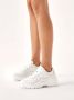 Kazar Witte leren sneakers op een dikke zool White Dames - Thumbnail 4