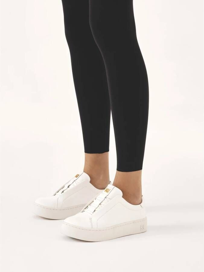 Kazar Witte sneakers met bedekte veters White Dames