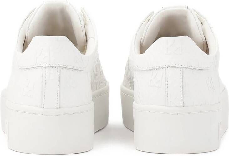 Kazar Witte sneakers met reliëf monogrammen White Dames