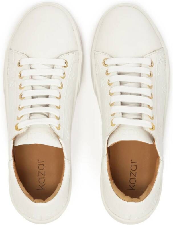 Kazar Witte sneakers met reliëfpatroon White Dames