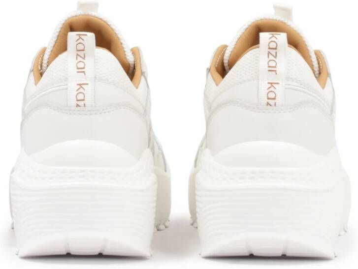 Kazar Witte sneakers op een dikke zool White Dames