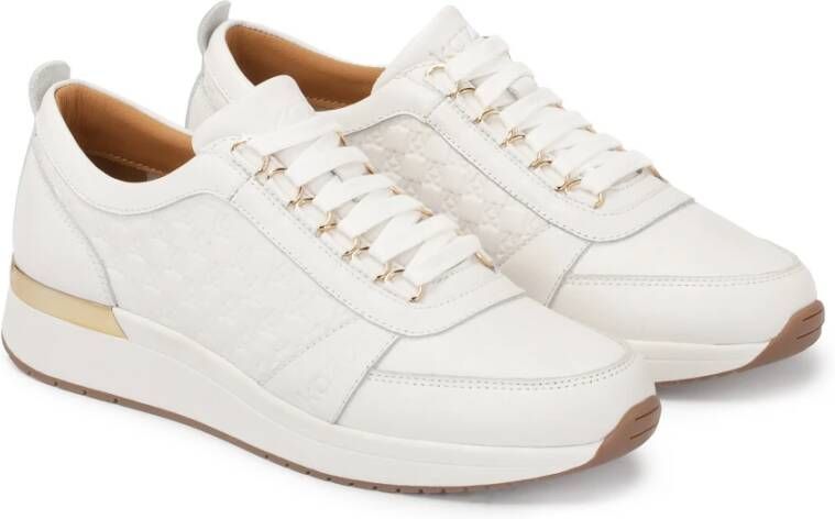 Kazar Witte sneakers op een verhoogde zool White Dames