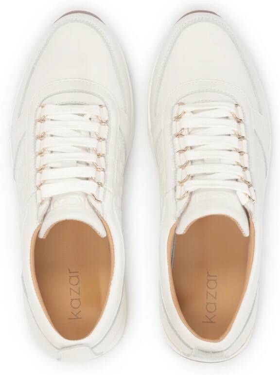 Kazar Witte sneakers op een verhoogde zool White Dames