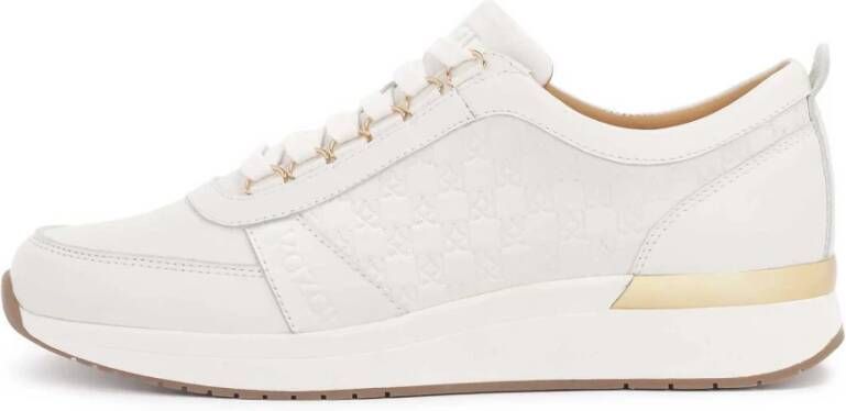 Kazar Witte sneakers op een verhoogde zool White Dames