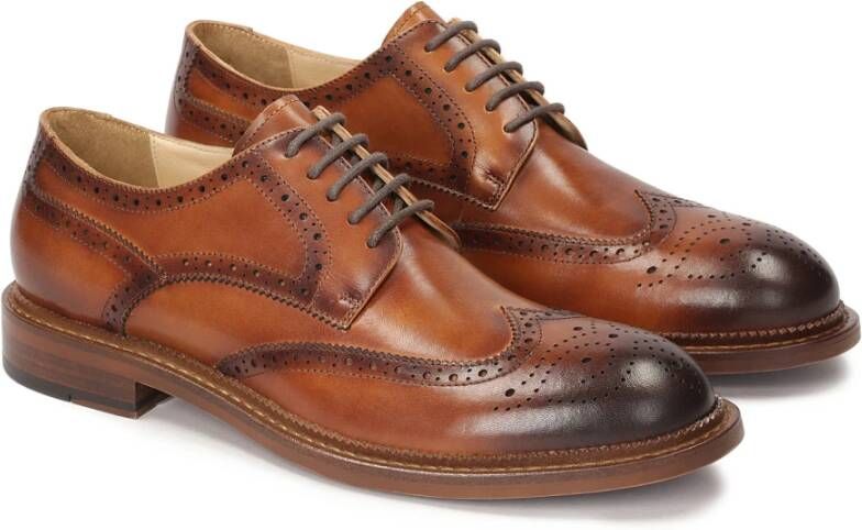 Kazar Zakelijke brogue halfschoenen met opengewerkte decoratie Brown Heren