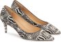 Kazar Zwart en wit zebra patroon pumps Black Dames - Thumbnail 2