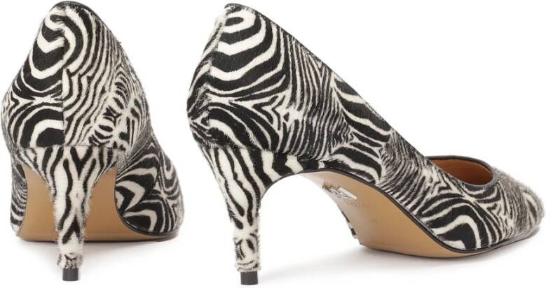 Kazar Zwart en wit zebra patroon pumps Black Dames