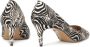 Kazar Zwart en wit zebra patroon pumps Black Dames - Thumbnail 6