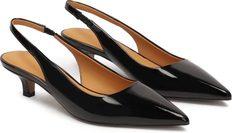 Kazar Zwart gelakte lage hakken pumps Black Dames