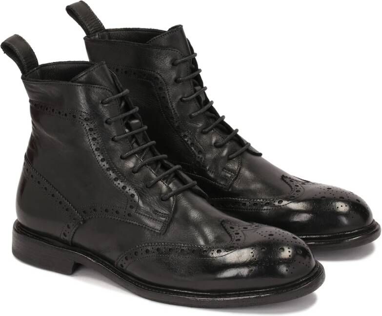 Kazar Zwarte brogue versierde laarzen Black Heren