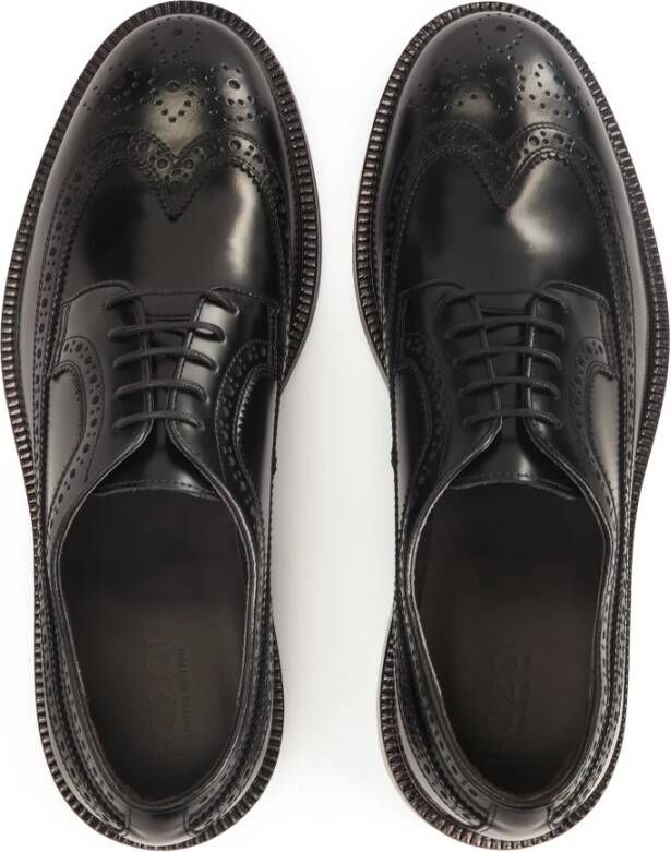 Kazar Zwarte brogues op een leren zool Black Heren