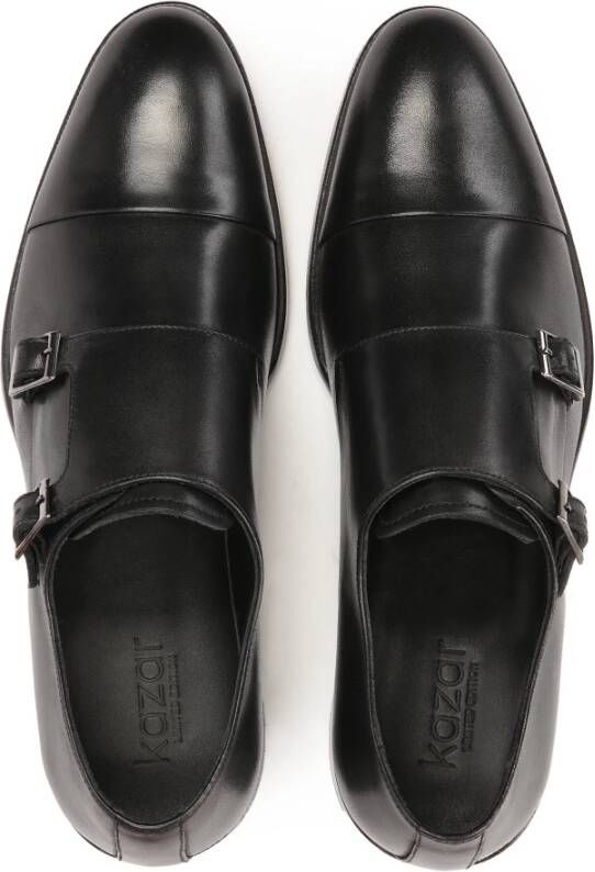 Kazar Zwarte casual monnikschoenen voor mannen uit de luxueuze collectie Black Heren