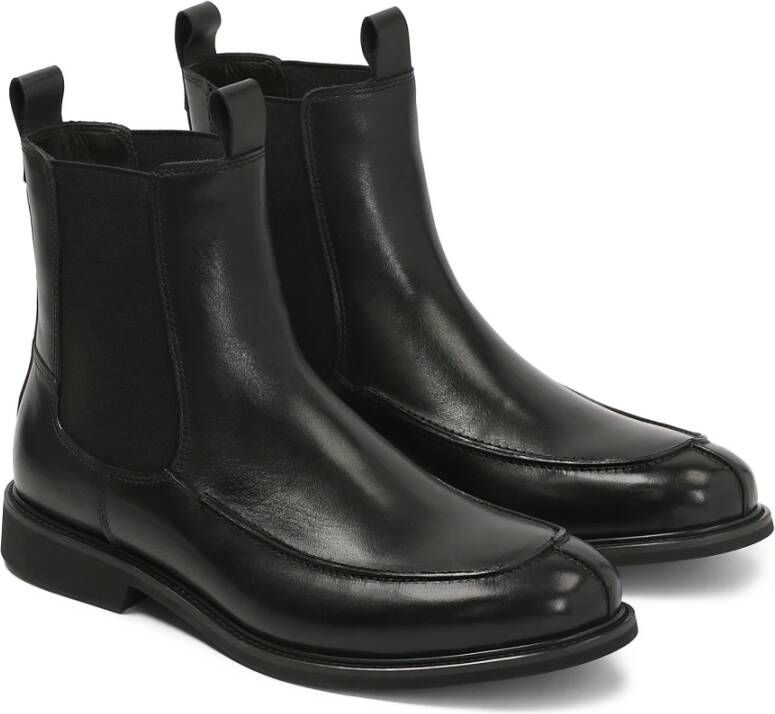 Kazar Zwarte Chelsea Boots met Stiksels Black Heren