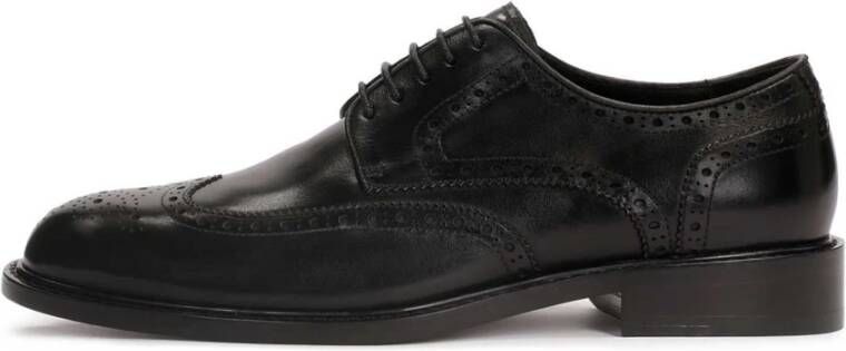 Kazar Zwarte elegante brogue-stijl halfschoenen Black Heren