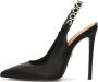 Kazar Zwarte elegante pumps met open hiel en sieraden decoraties Black Dames - Thumbnail 5