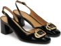 Kazar Zwarte gelakte pumps met open hiel Black Dames - Thumbnail 2