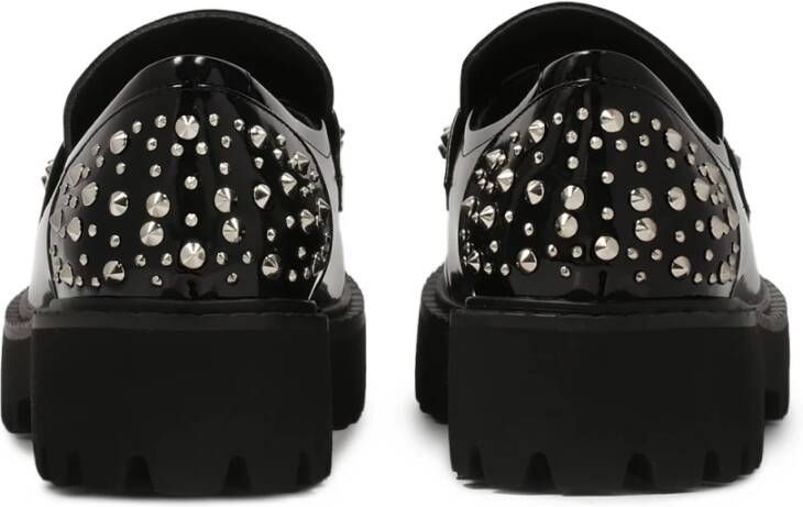 Kazar Zwarte halfschoenen met metalen klinknagels Black Dames