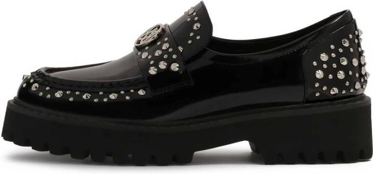 Kazar Zwarte halfschoenen met metalen klinknagels Black Dames