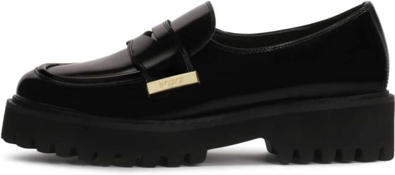 Kazar Zwarte halfschoenen met trackzool Black Dames