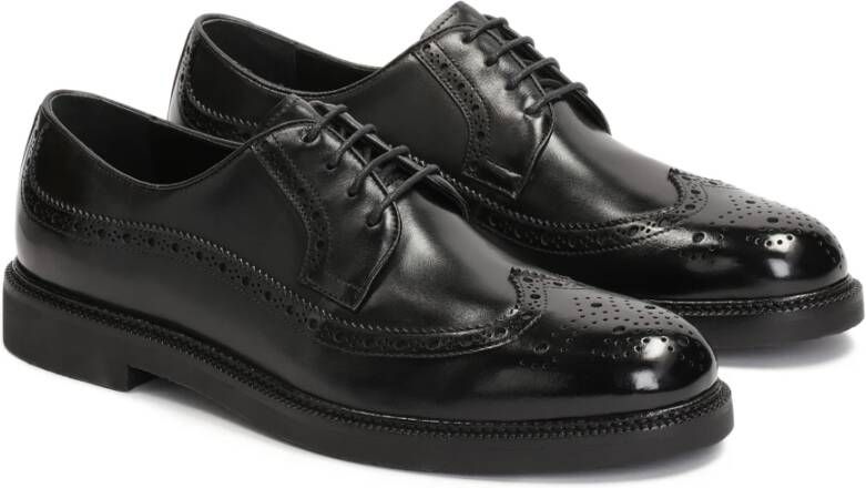 Kazar Zwarte heren brogue halfschoenen Black Heren