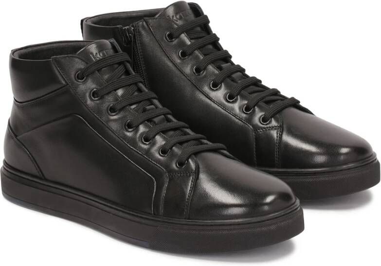 Kazar Zwarte heren hoge sneakers Black Heren