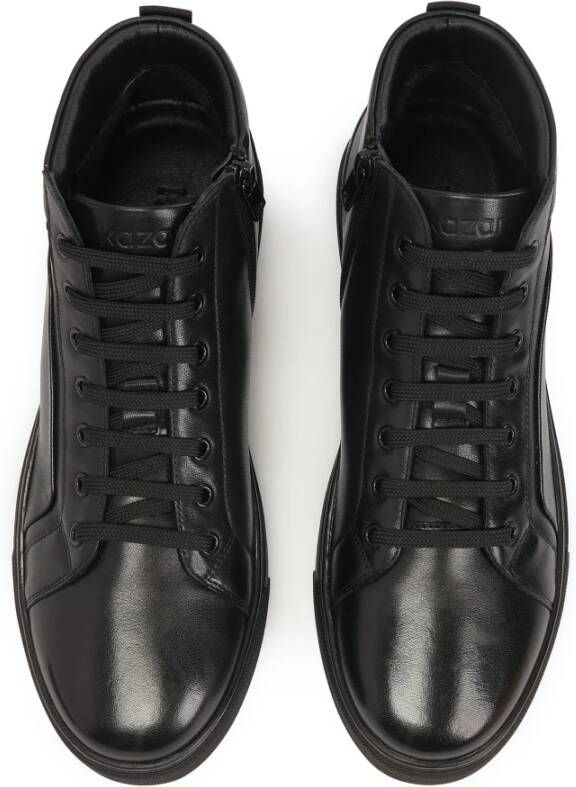 Kazar Zwarte heren hoge sneakers Black Heren