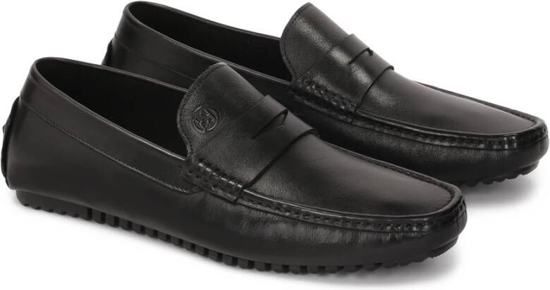 Kazar Zwarte heren mocassins op een comfortabele zool Black Heren