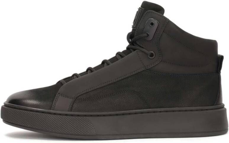 Kazar Zwarte herensneakers met hoge schacht Black Heren