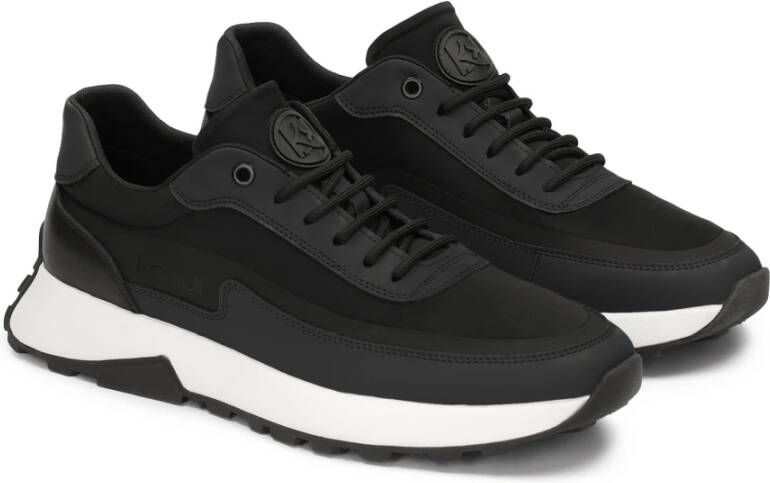 Kazar Zwarte herensneakers op een comfortabele zool Black Heren