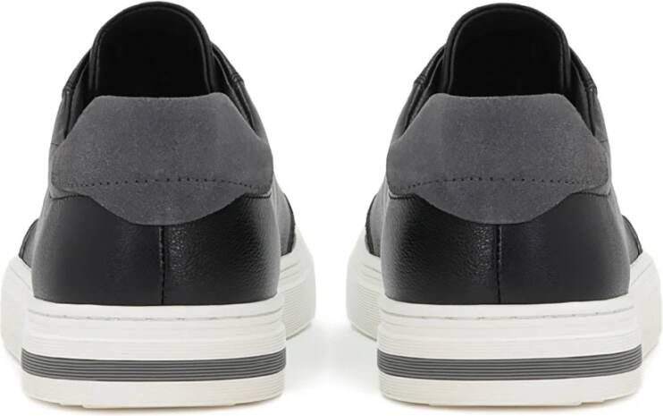 Kazar Zwarte herensneakers op een witte zool Black Heren