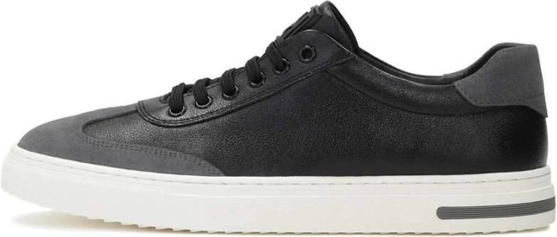 Kazar Zwarte herensneakers op een witte zool Black Heren