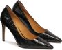 Kazar Zwarte klassieke stiletto's in krokuspatroon Black Dames - Thumbnail 2