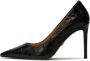 Kazar Zwarte klassieke stiletto's in krokuspatroon Black Dames - Thumbnail 5