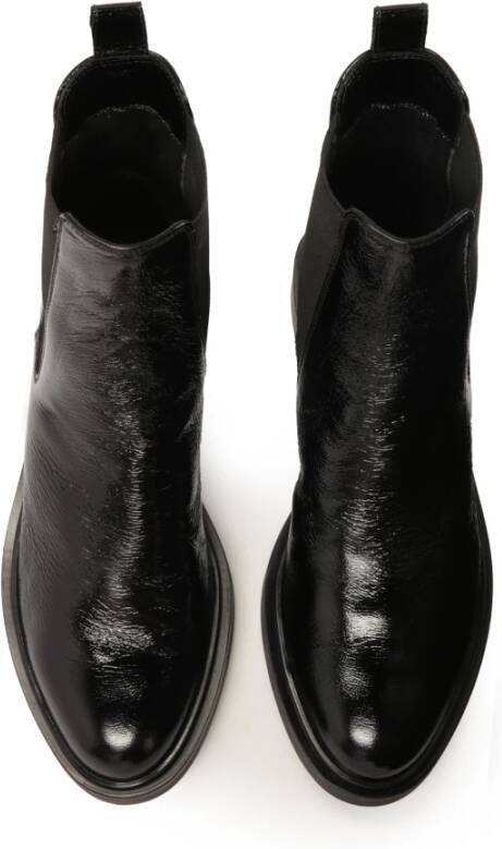 Kazar Zwarte kreukel-effect pantoffels Black Dames