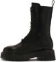 Kazar Zwarte laarzen met hoge schacht in militaire stijl Black Dames - Thumbnail 5