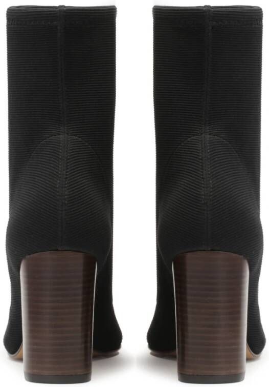 Kazar Zwarte laarzen met slip-on elastisch bovendeel Black Dames