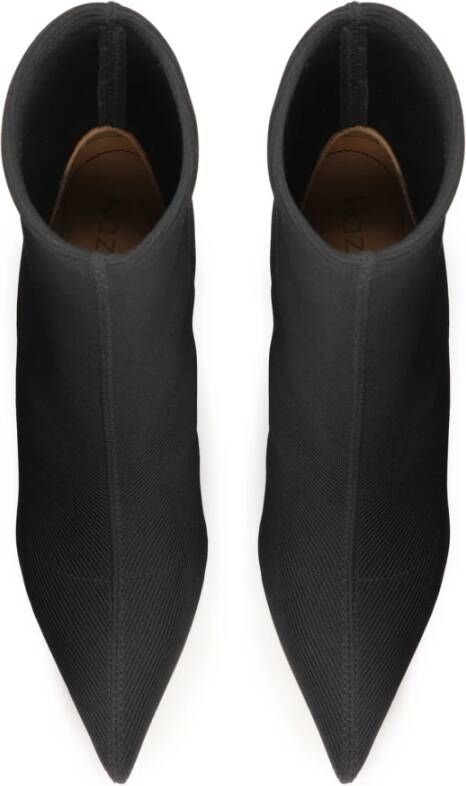 Kazar Zwarte laarzen met slip-on elastisch bovendeel Black Dames