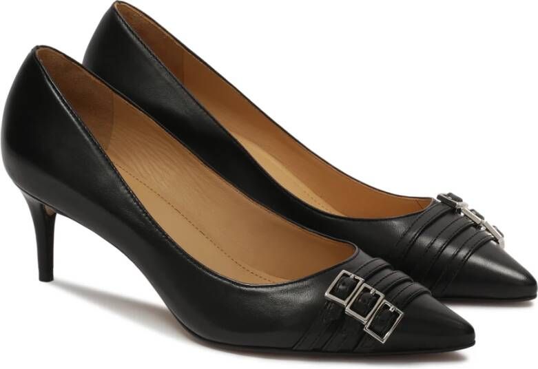 Kazar Zwarte lage pumps versierd met strepen Black Dames