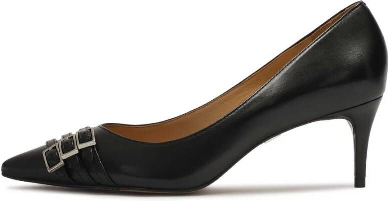 Kazar Zwarte lage pumps versierd met strepen Black Dames